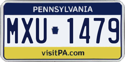 PA license plate MXU1479