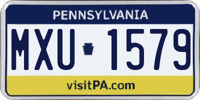 PA license plate MXU1579
