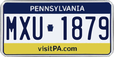 PA license plate MXU1879