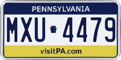 PA license plate MXU4479