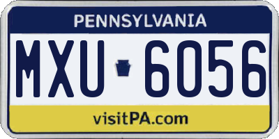PA license plate MXU6056