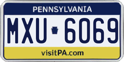 PA license plate MXU6069
