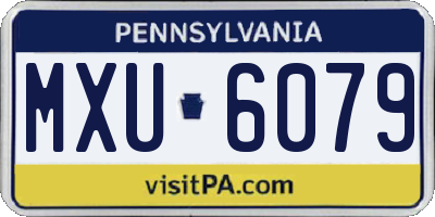 PA license plate MXU6079