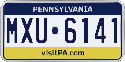 PA license plate MXU6141