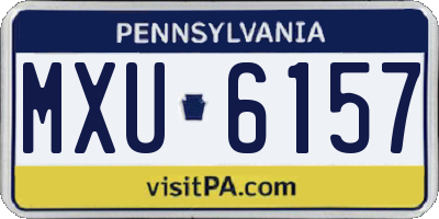 PA license plate MXU6157