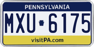 PA license plate MXU6175