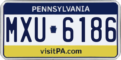 PA license plate MXU6186