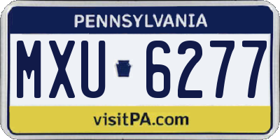 PA license plate MXU6277