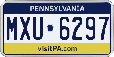 PA license plate MXU6297