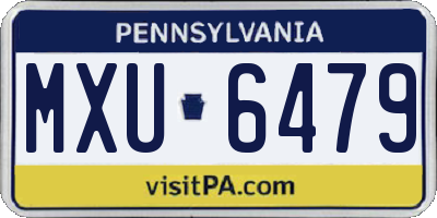 PA license plate MXU6479