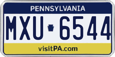 PA license plate MXU6544