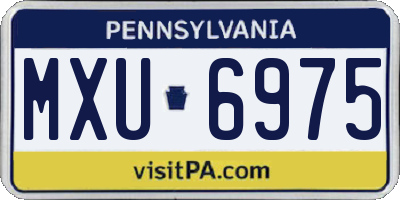 PA license plate MXU6975