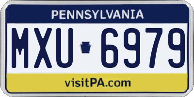 PA license plate MXU6979