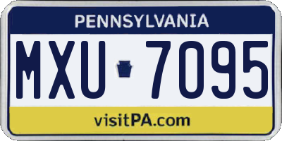 PA license plate MXU7095