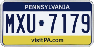 PA license plate MXU7179