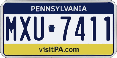 PA license plate MXU7411