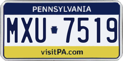 PA license plate MXU7519