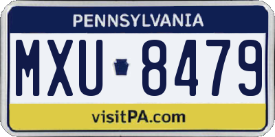 PA license plate MXU8479