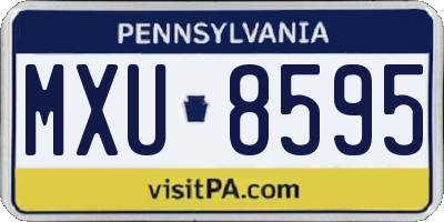 PA license plate MXU8595