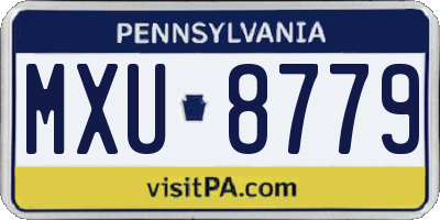 PA license plate MXU8779