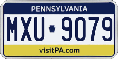 PA license plate MXU9079