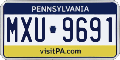 PA license plate MXU9691
