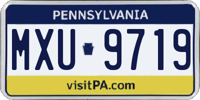 PA license plate MXU9719