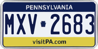 PA license plate MXV2683