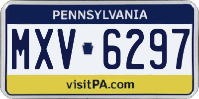 PA license plate MXV6297