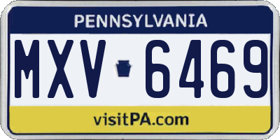 PA license plate MXV6469