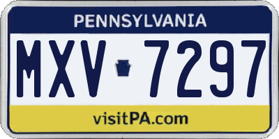 PA license plate MXV7297