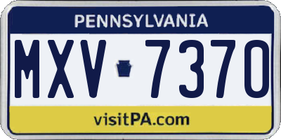 PA license plate MXV7370