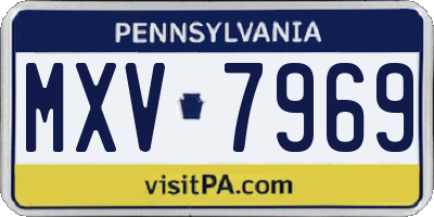 PA license plate MXV7969
