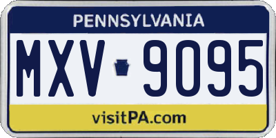 PA license plate MXV9095