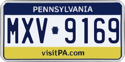 PA license plate MXV9169