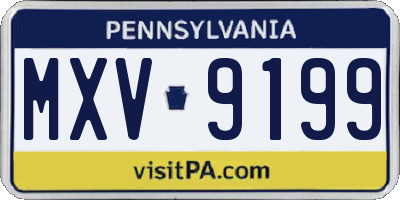 PA license plate MXV9199