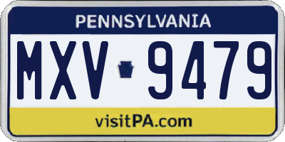 PA license plate MXV9479