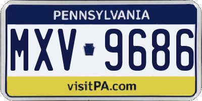 PA license plate MXV9686