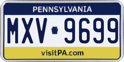 PA license plate MXV9699