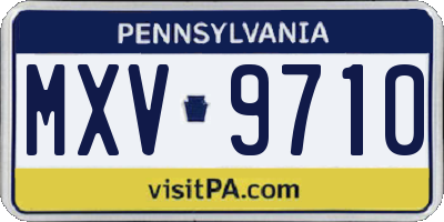 PA license plate MXV9710