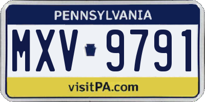PA license plate MXV9791