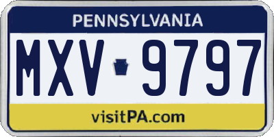 PA license plate MXV9797