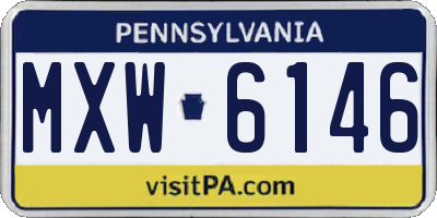 PA license plate MXW6146