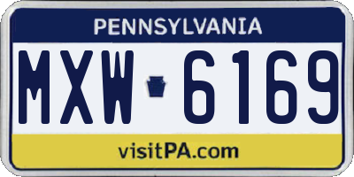 PA license plate MXW6169