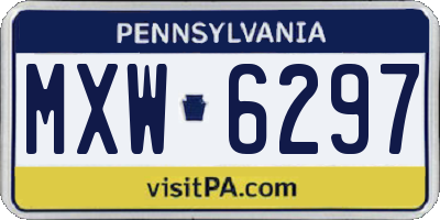 PA license plate MXW6297