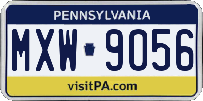 PA license plate MXW9056