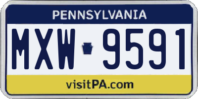 PA license plate MXW9591