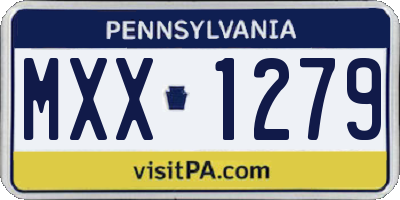 PA license plate MXX1279