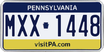 PA license plate MXX1448