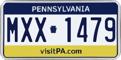 PA license plate MXX1479